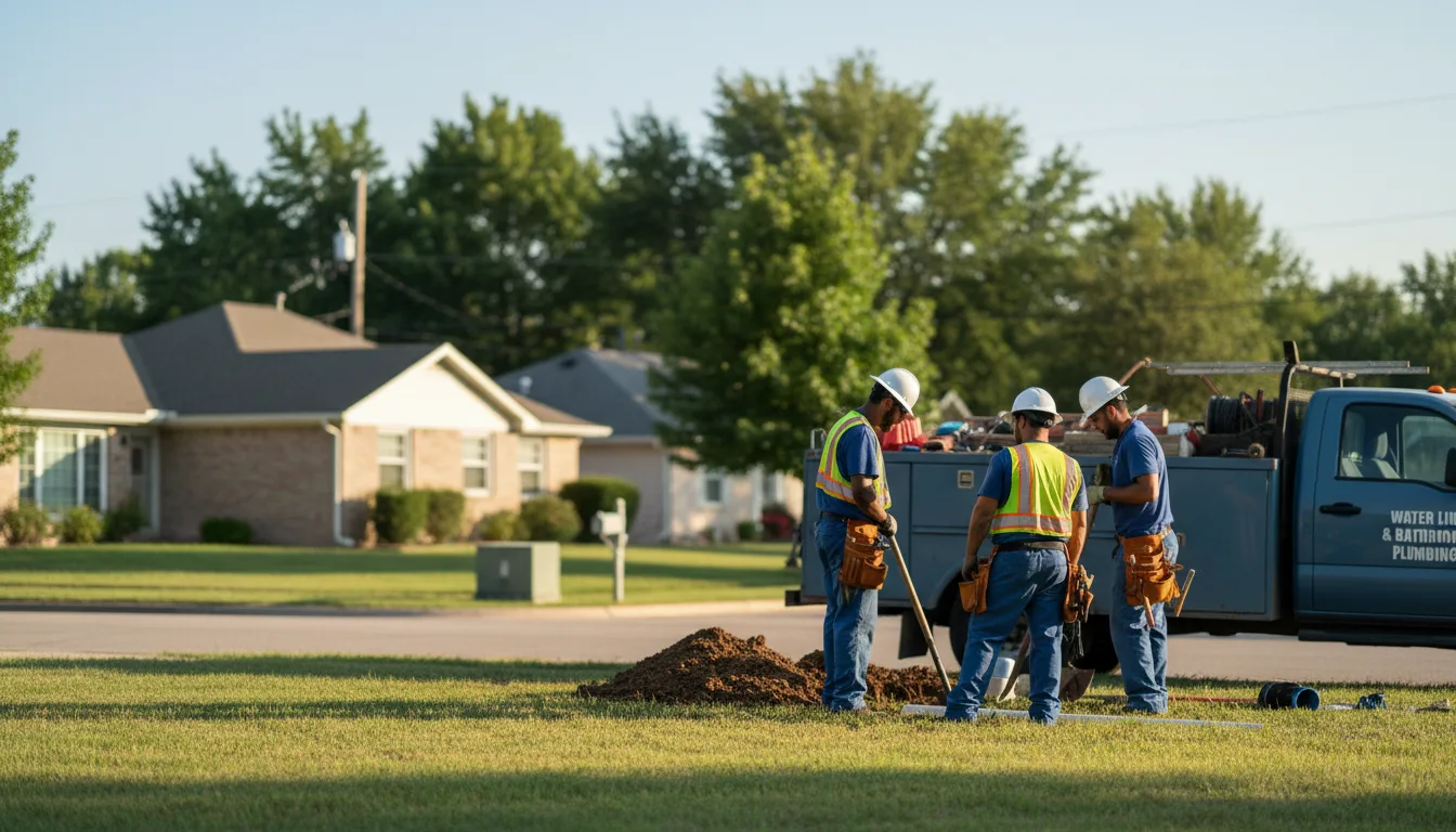 Residential water line and bathroom plumbing service in Kenner, LA